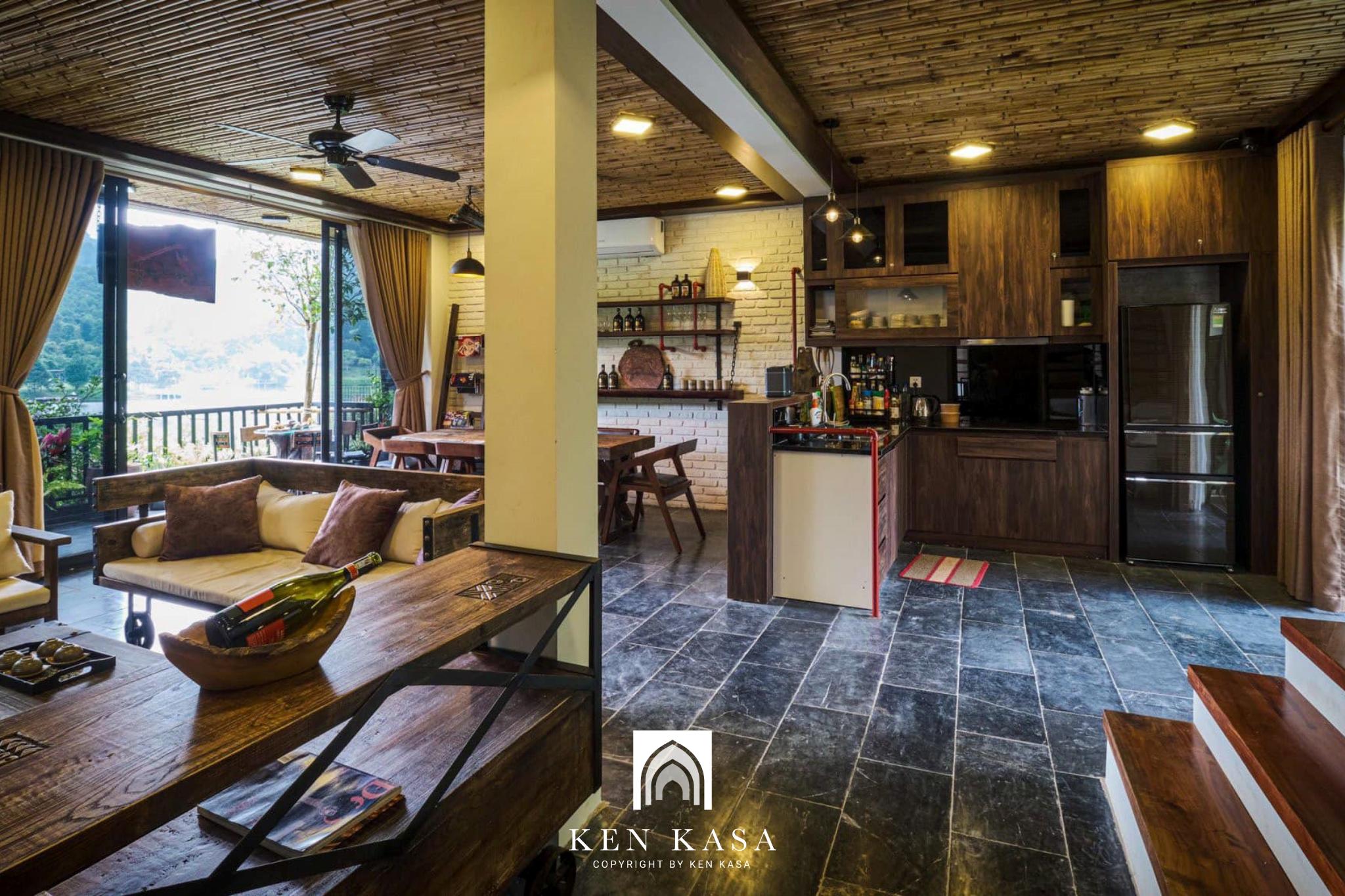 Mẫu thiết kế nội thất homestay phong cách thô mộc hot nhất hiện nay
