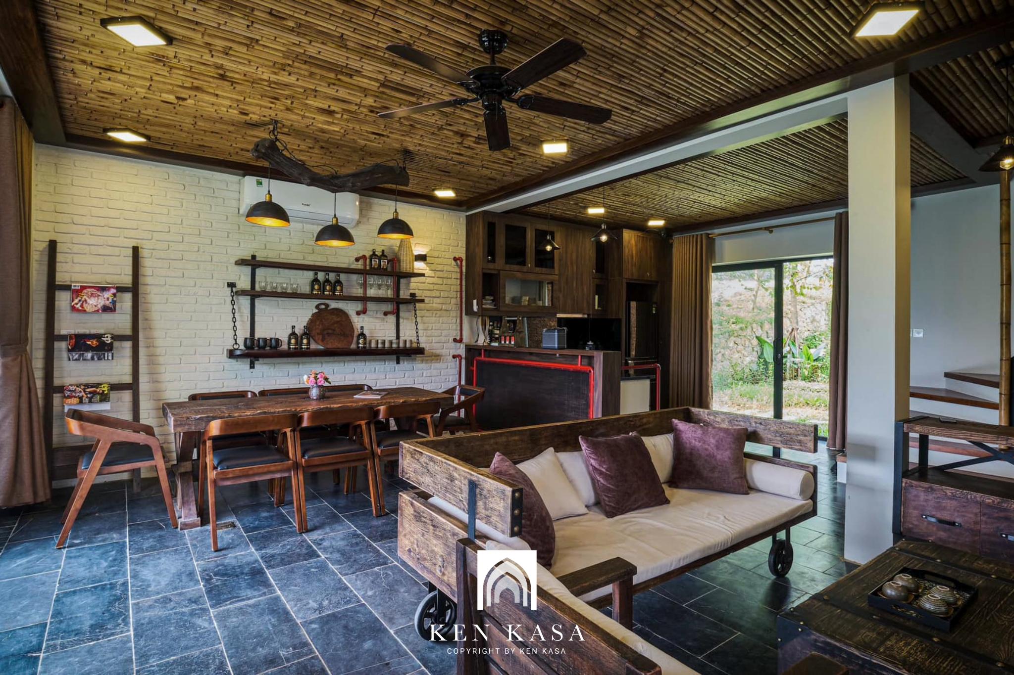 Mẫu thiết kế nội thất homestay phong cách thô mộc hot nhất hiện nay