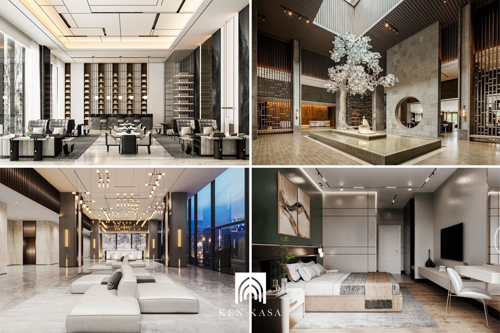 Thiết kế nội thất kh&aacute;ch sạn 4 sao phong c&aacute;ch hiện đại