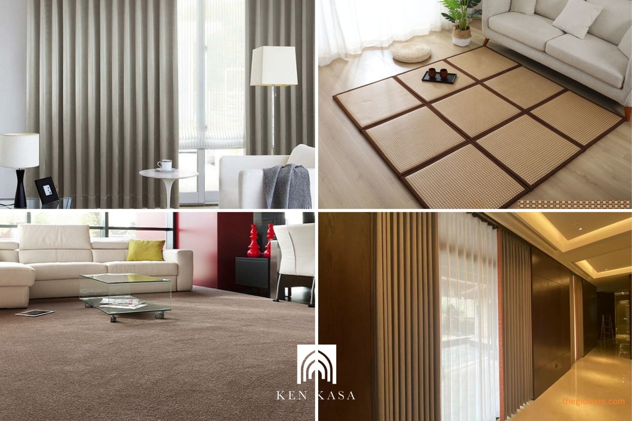 Lắp đặt rèm dày và thảm sàn để hấp thụ âm thanh