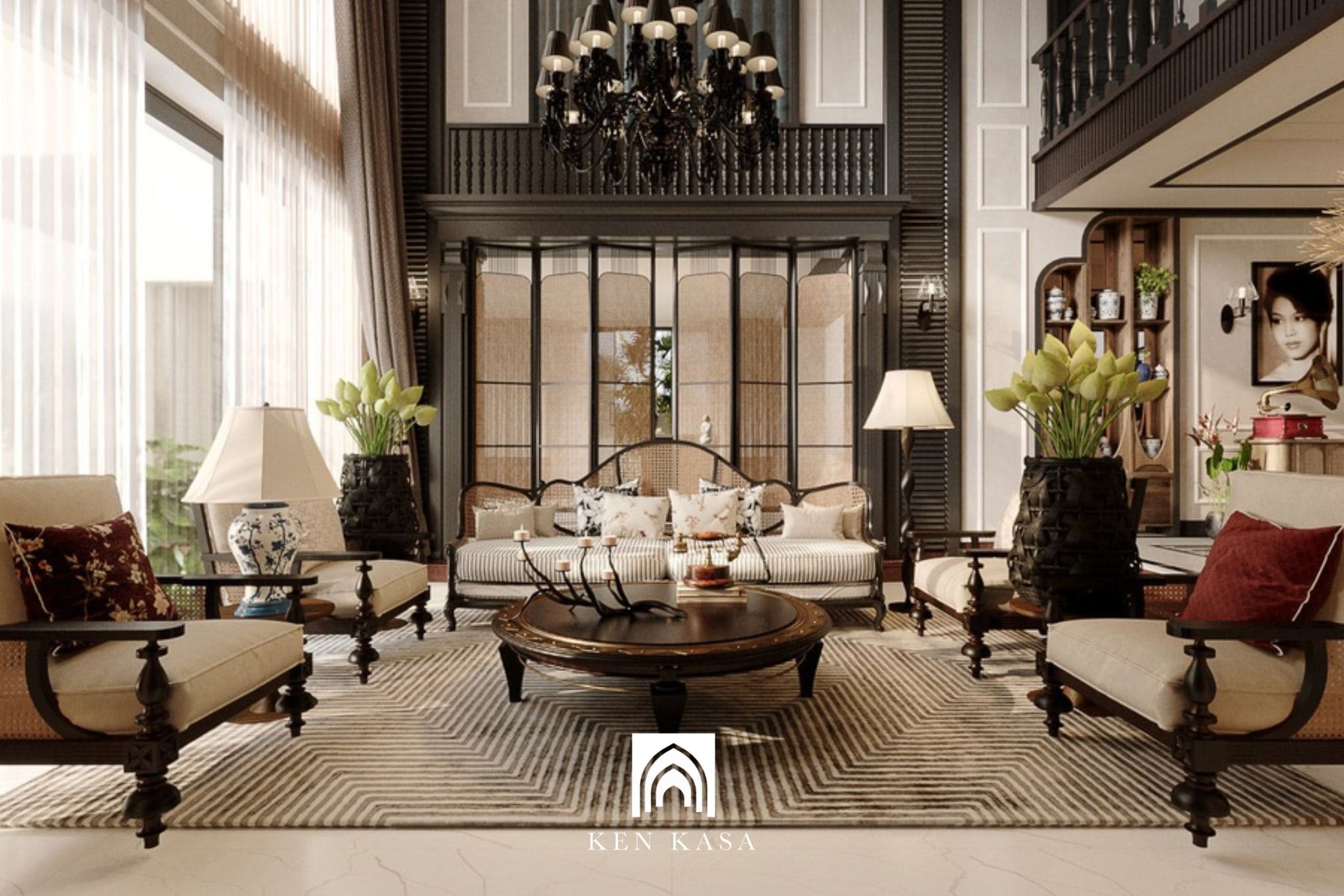 Không gian mở, thông thoáng phù hợp khí hậu nhiệt đới