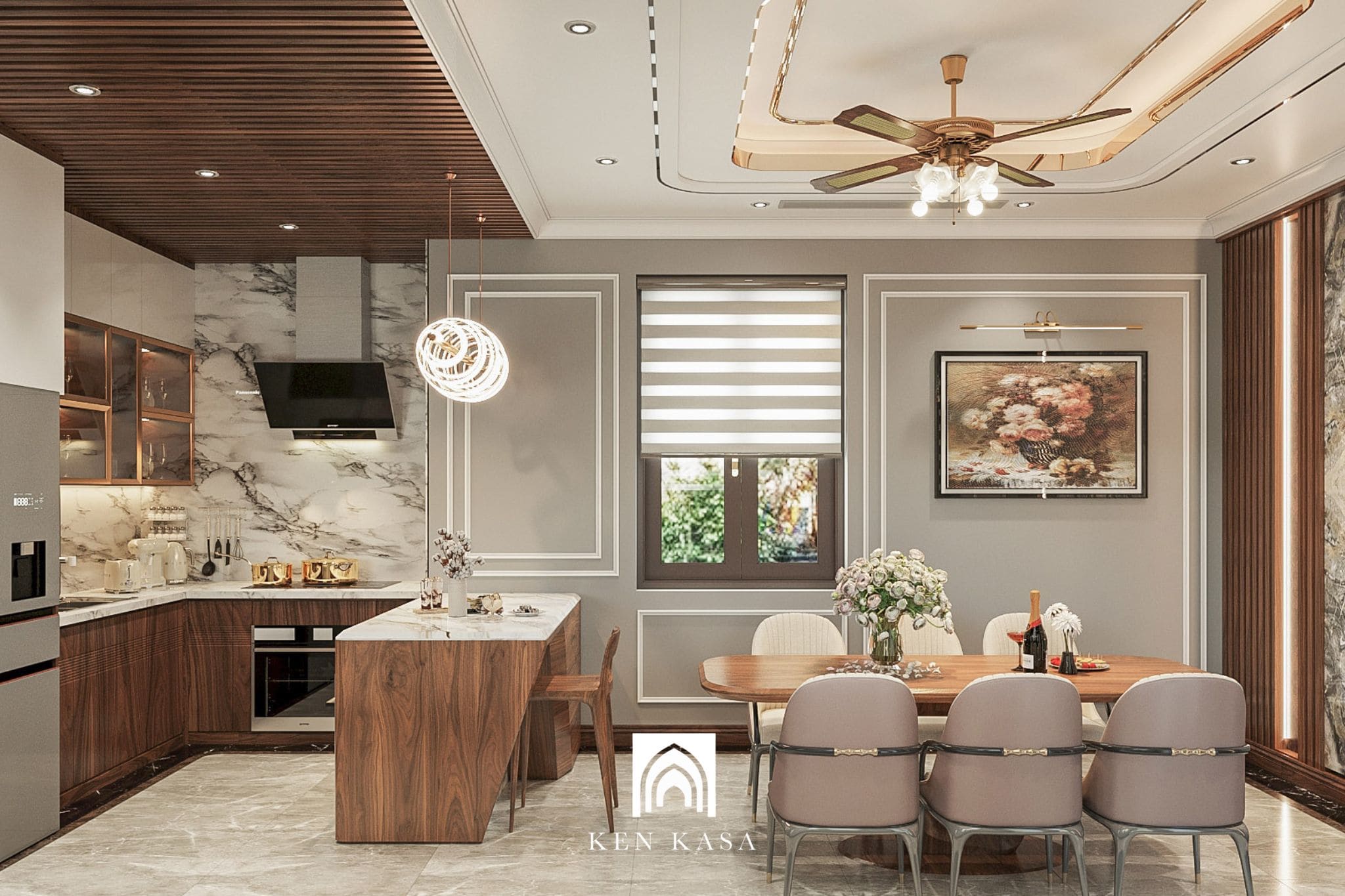 Ph&ograve;ng bếp &ndash; ăn &ndash; Trung t&acirc;m giữ lửa gia đ&igrave;nh