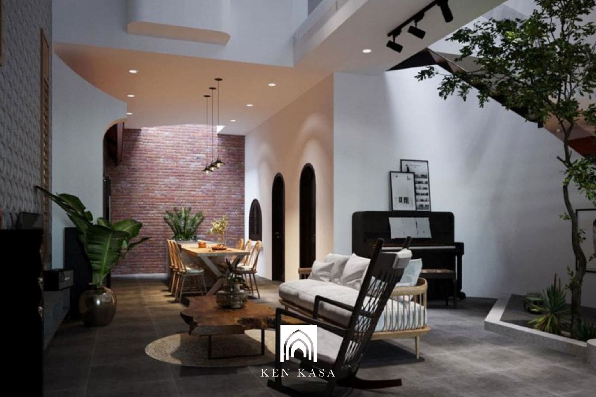 Cải tạo nhà ống thành homestay phong cách tối giản hiện đại