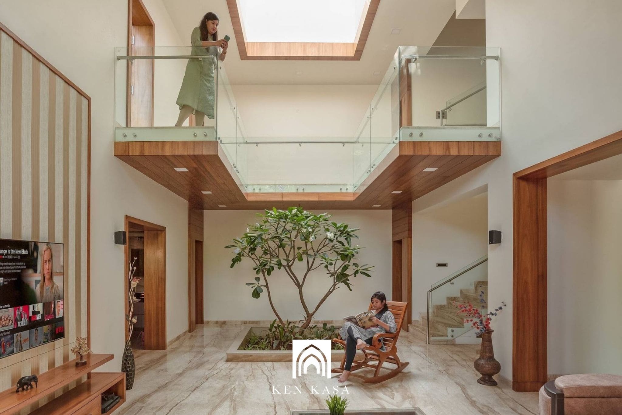 Tận dụng giếng trời để tăng ánh sáng tự nhiên