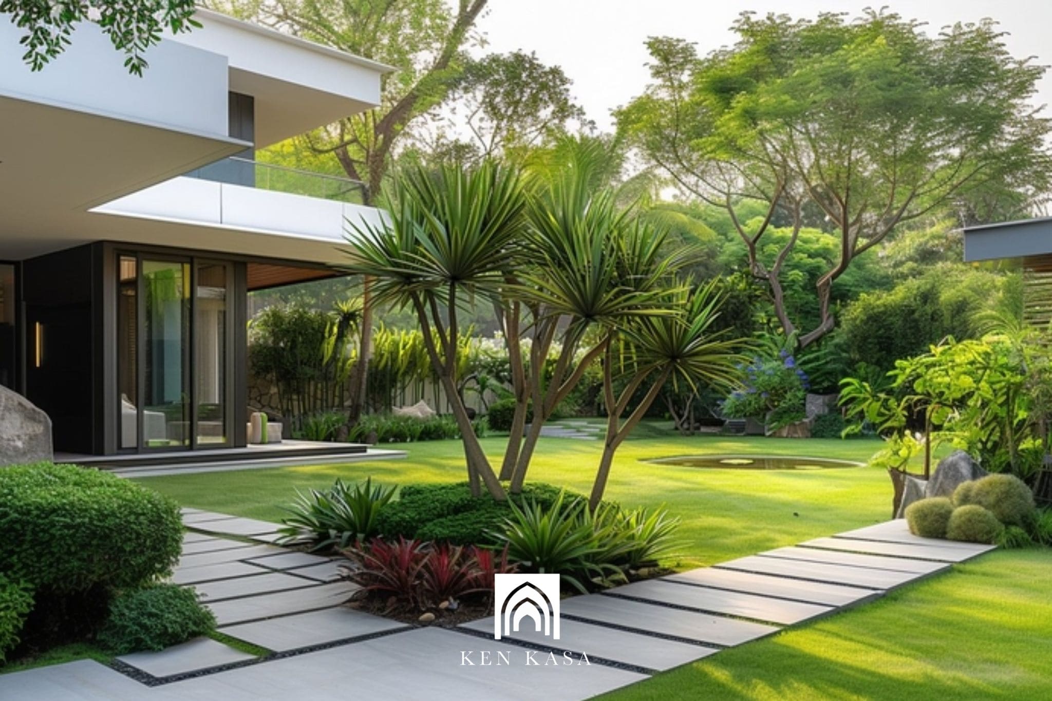 Tăng cường cây xanh và cảnh quan bao quanh biệt thự