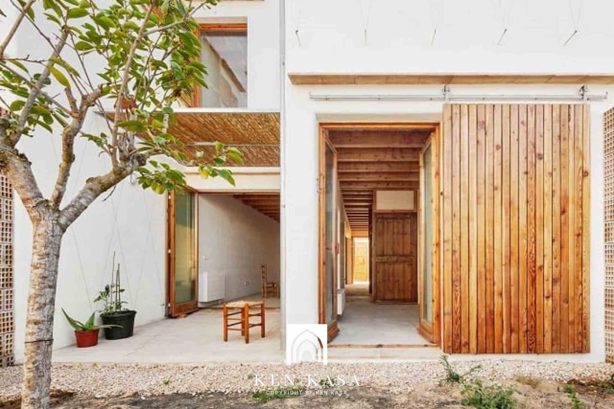 Thiết kế homestay nhà ống chất liệu gỗ