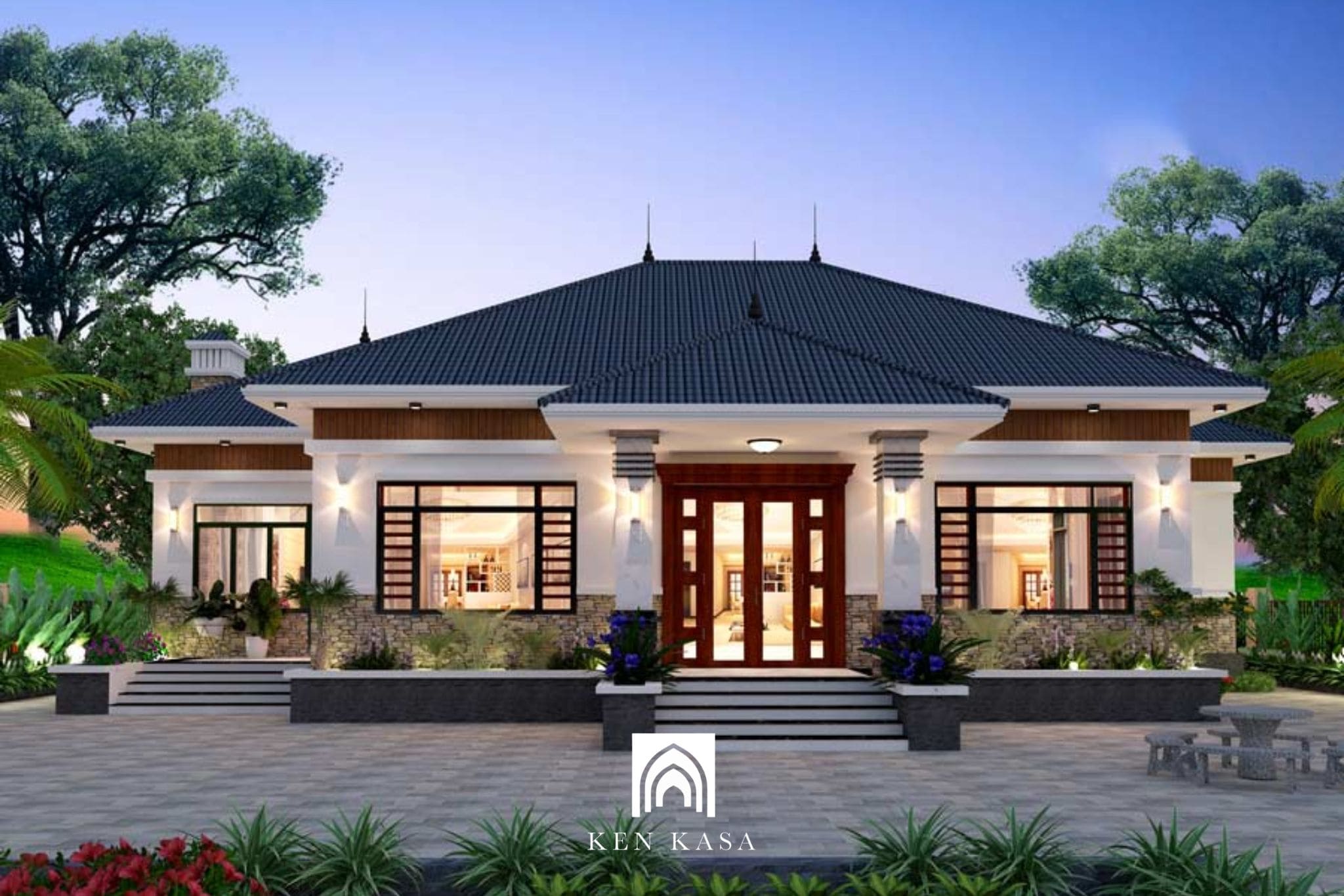 Biệt thự nghỉ dưỡng 1 tầng 4 phòng ngủ