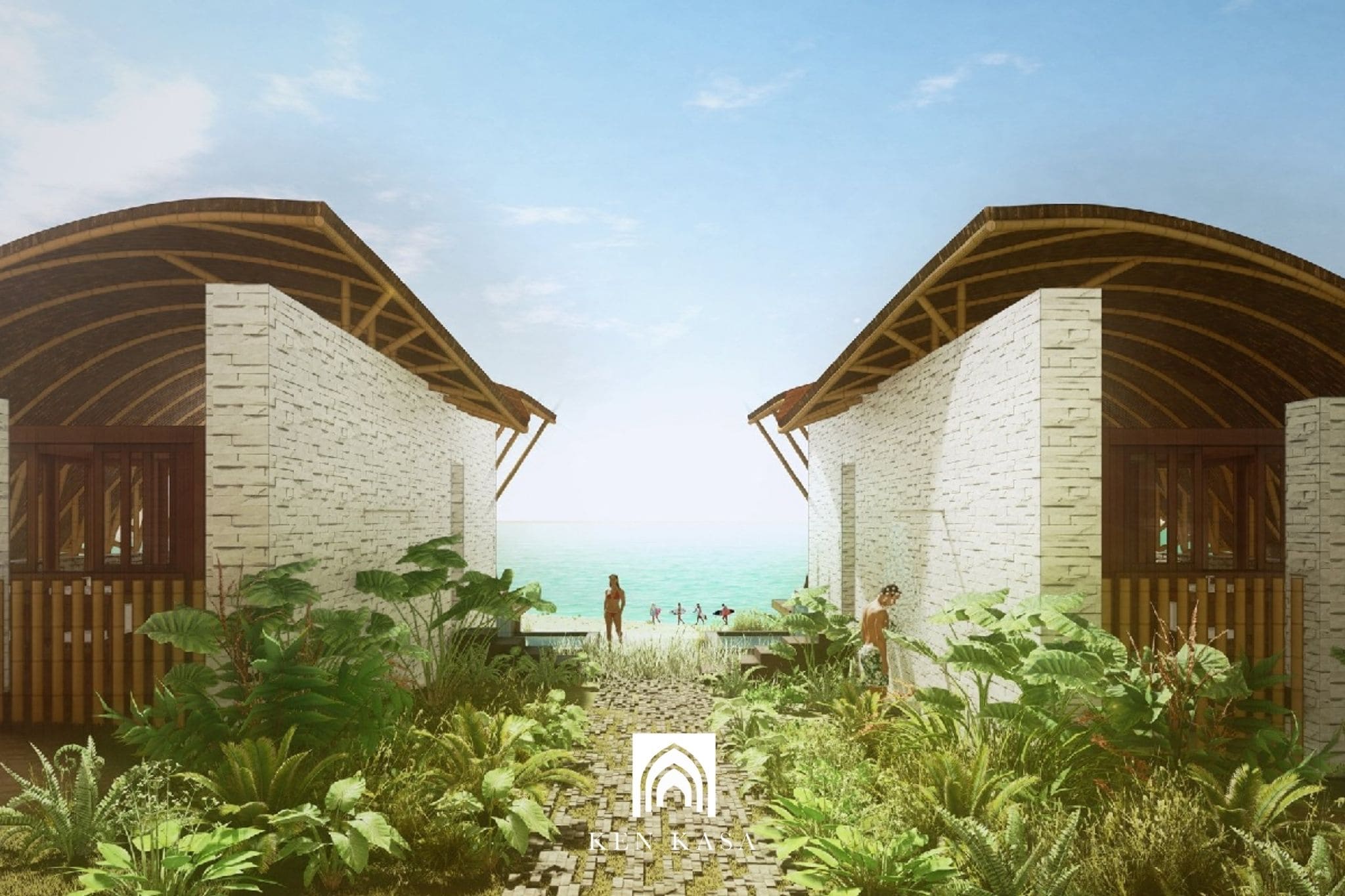 Mẫu nhà resort đẹp phong cách bungalow ven biển nhiệt đới