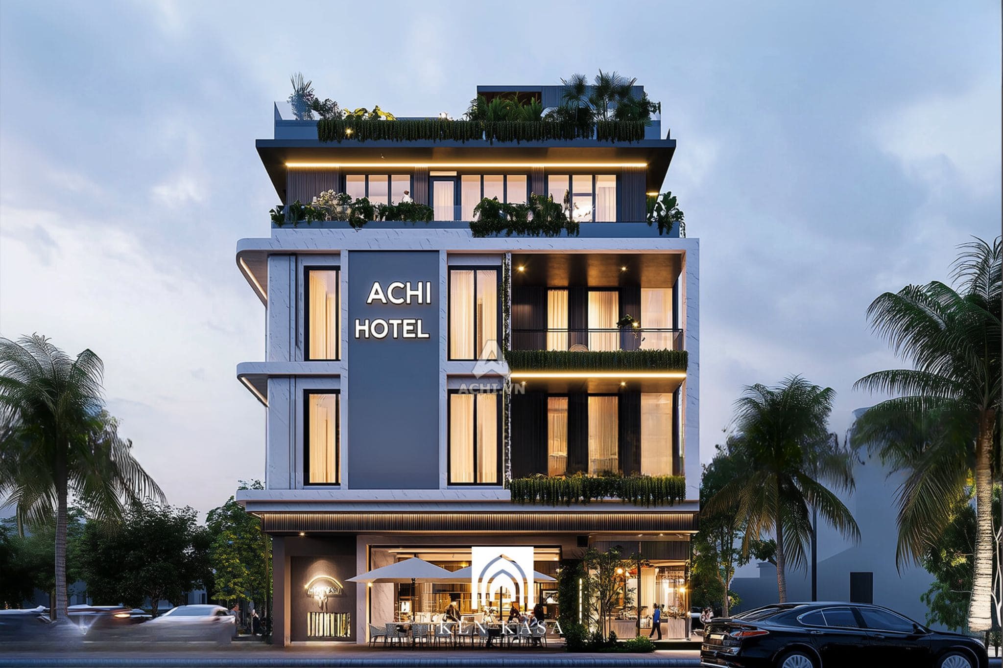 Tầm quan trọng của việc thiết kế mặt tiền khách sạn hiện đại