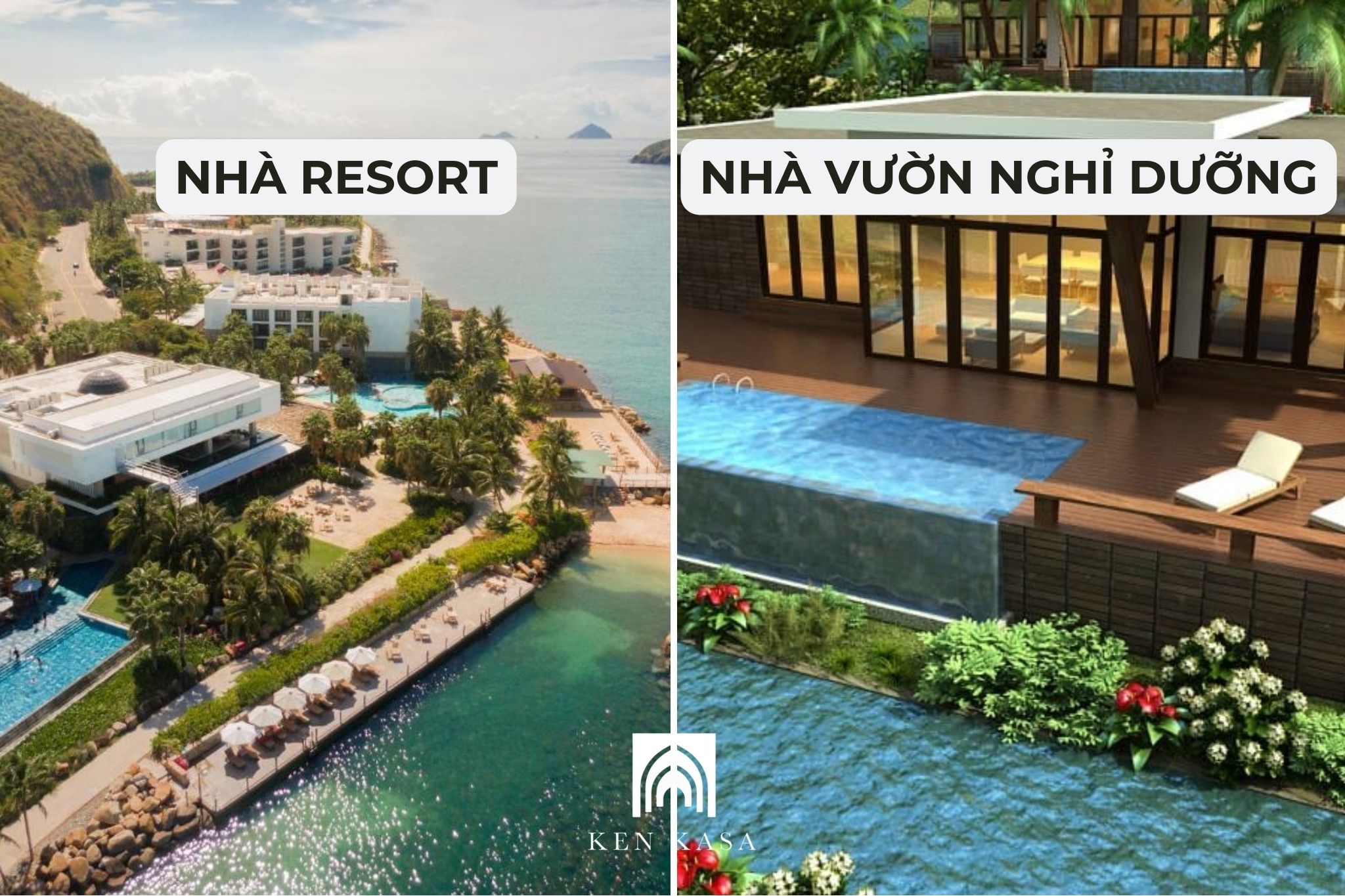 Khác nhau về cách bố trí mặt bằng và tổ chức công năng