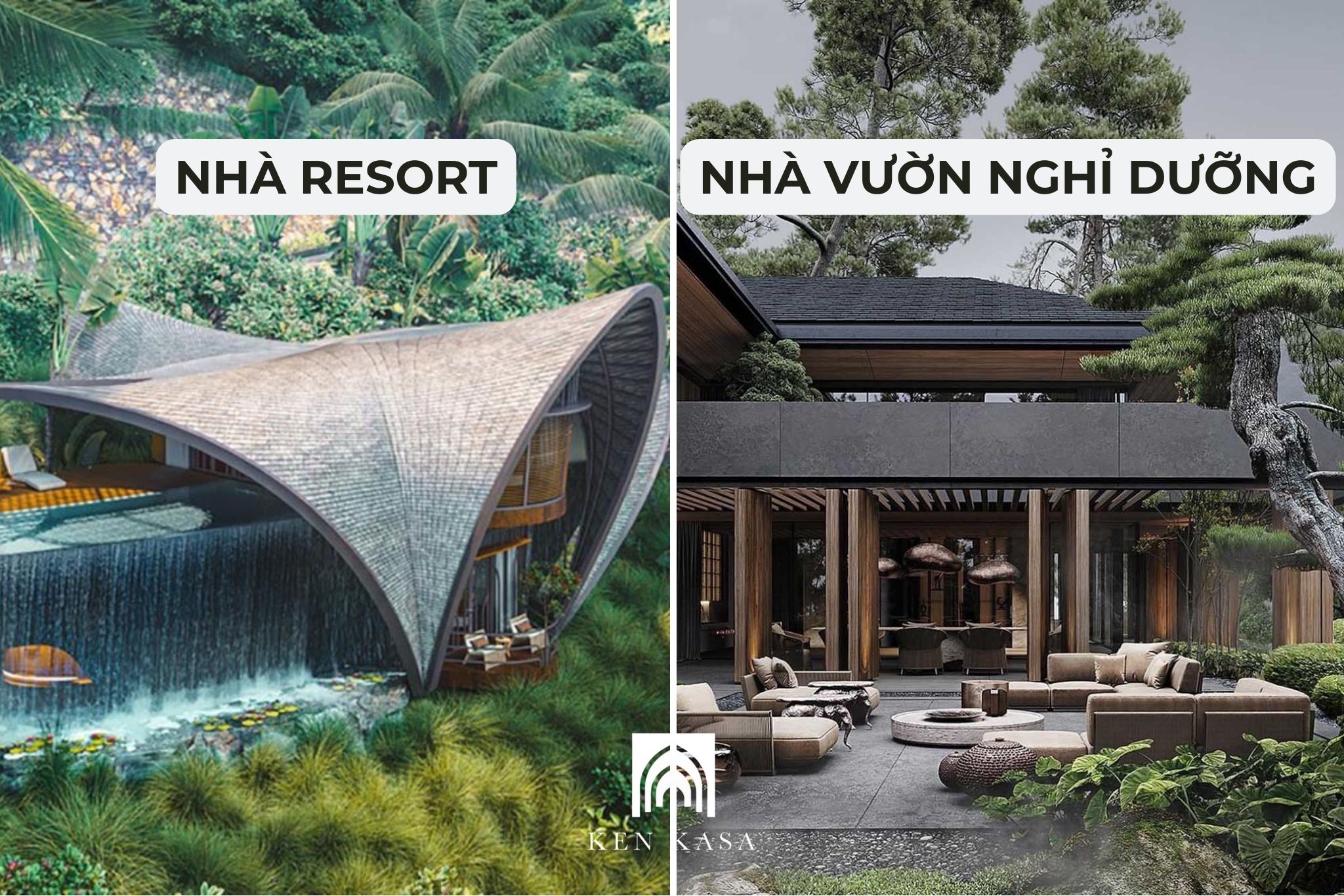 Khác nhau về hình khối kiến trúc và phong cách thiết kế