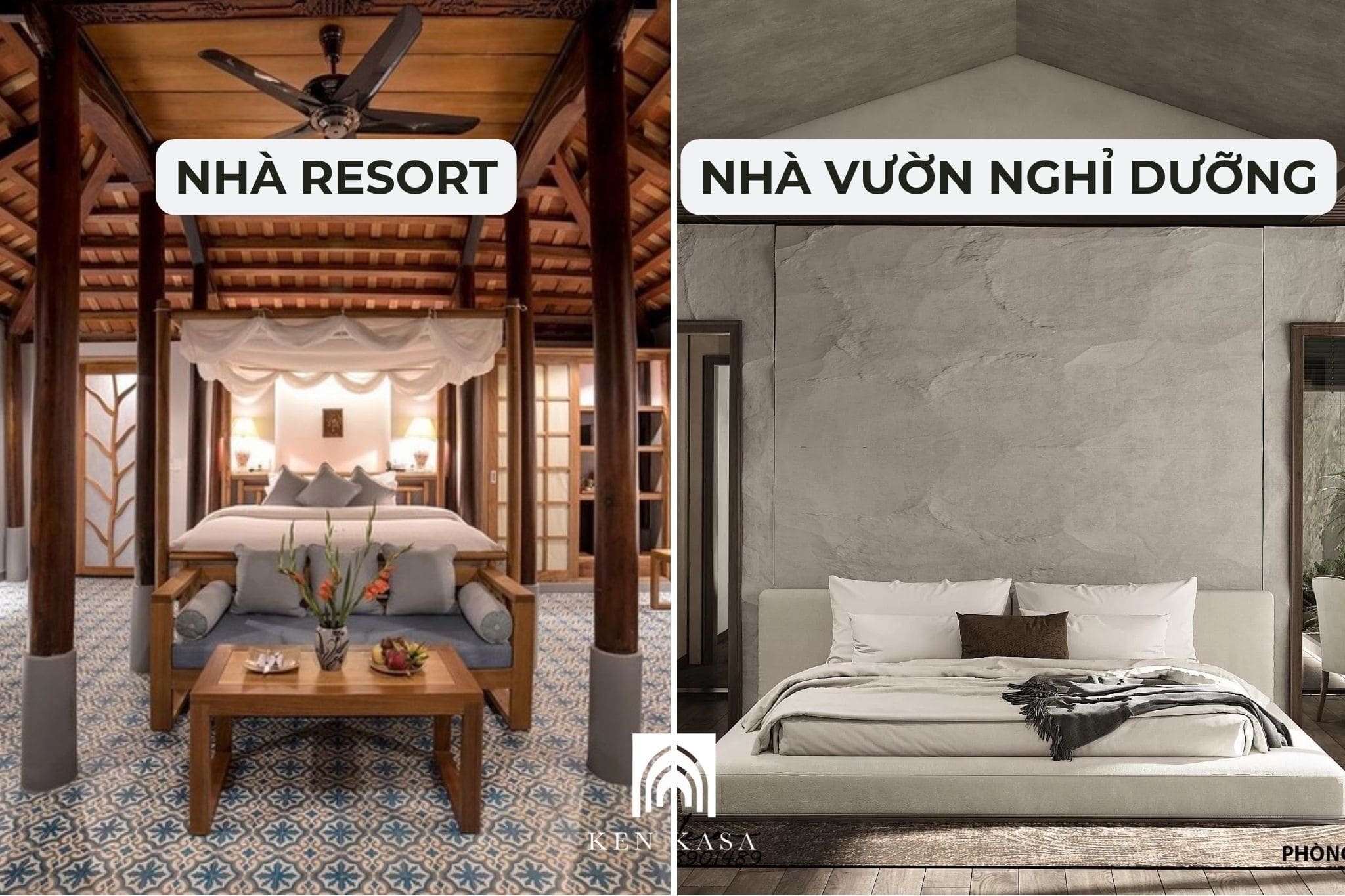 Khác nhau về không gian sinh hoạt bên trong