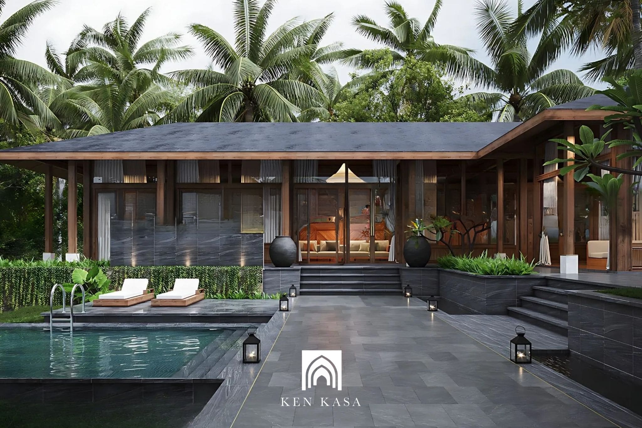 Nh&agrave; vườn nghỉ dưỡng m&aacute;i Nhật phong c&aacute;ch &Aacute; Đ&ocirc;ng