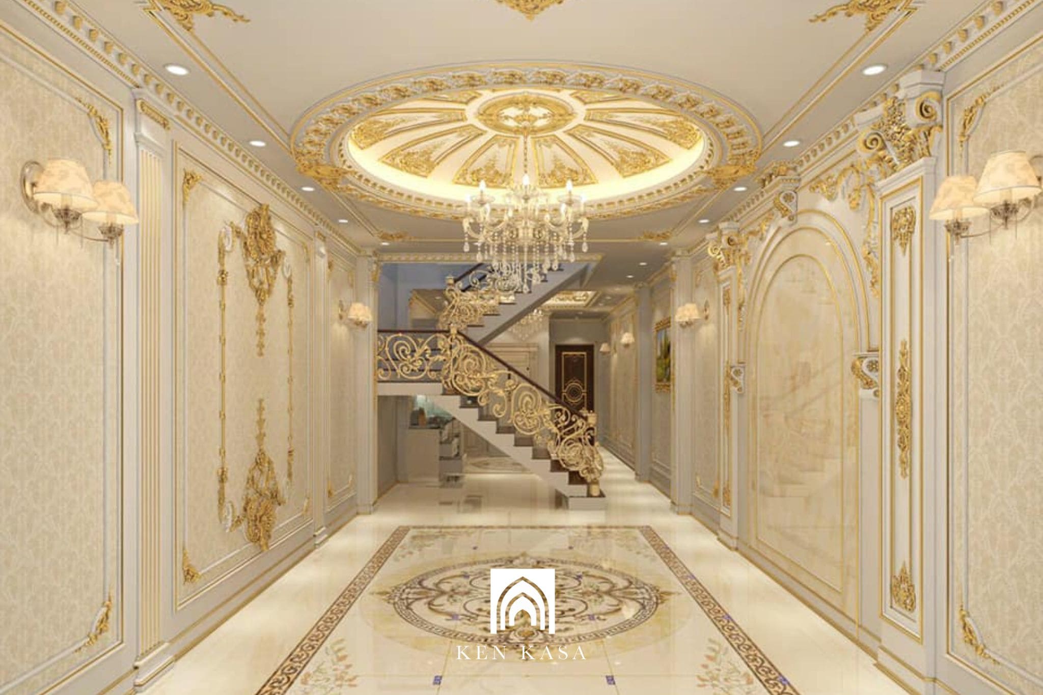 mẫu phào chỉ trong khách sạn tân cổ điển