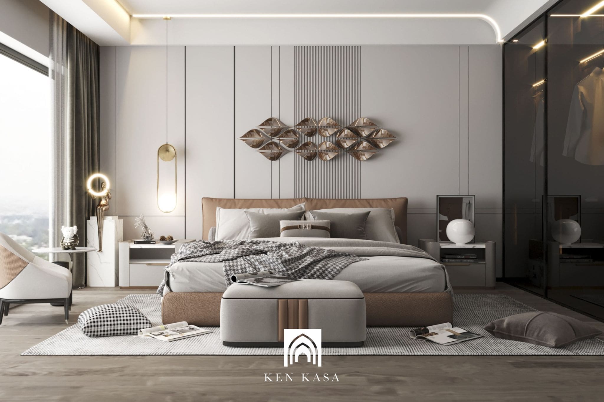 Mẫu phòng ngủ khách sạn hiện đại phòng cao cấp