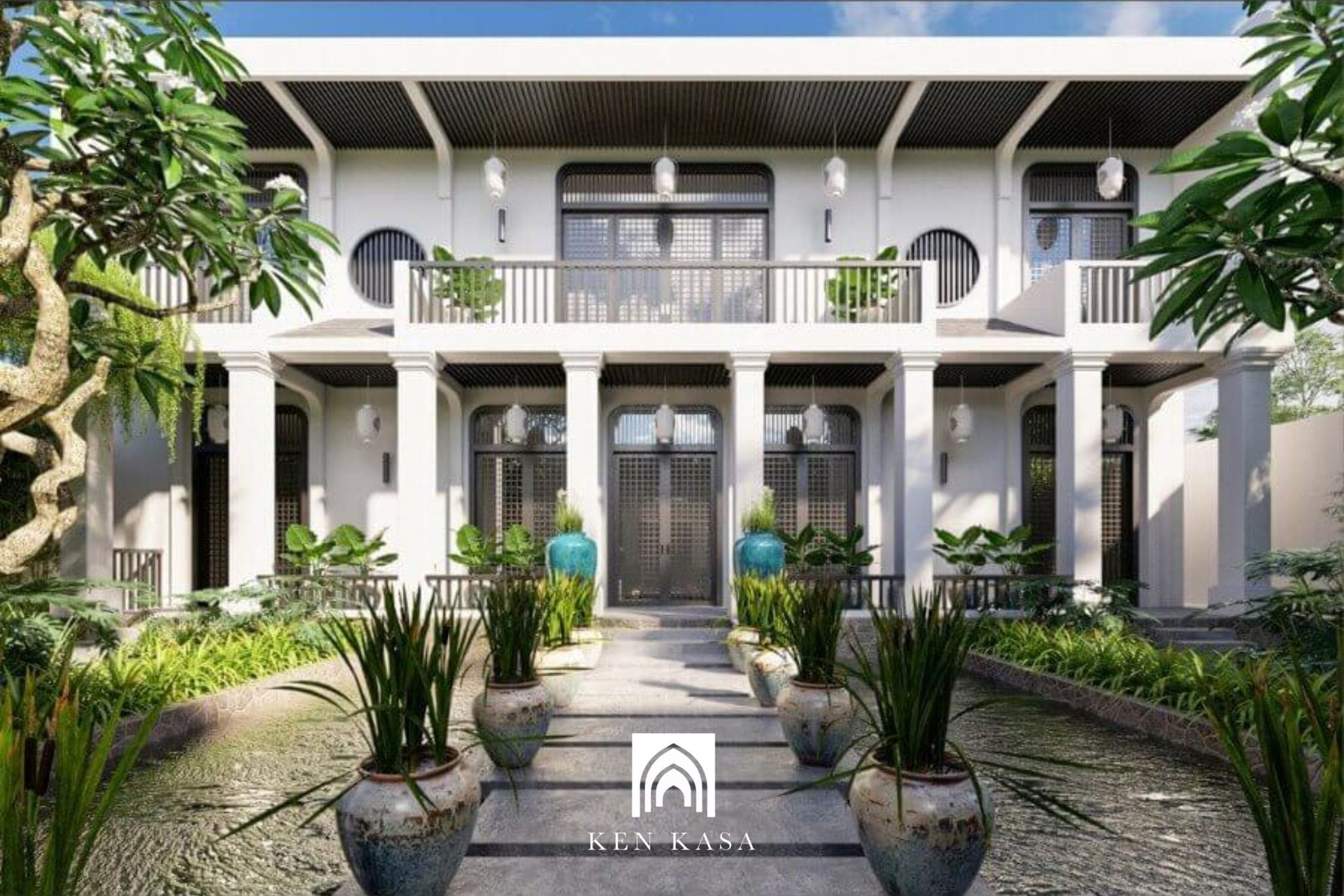 Mẫu resort mini phong c&aacute;ch Indochine