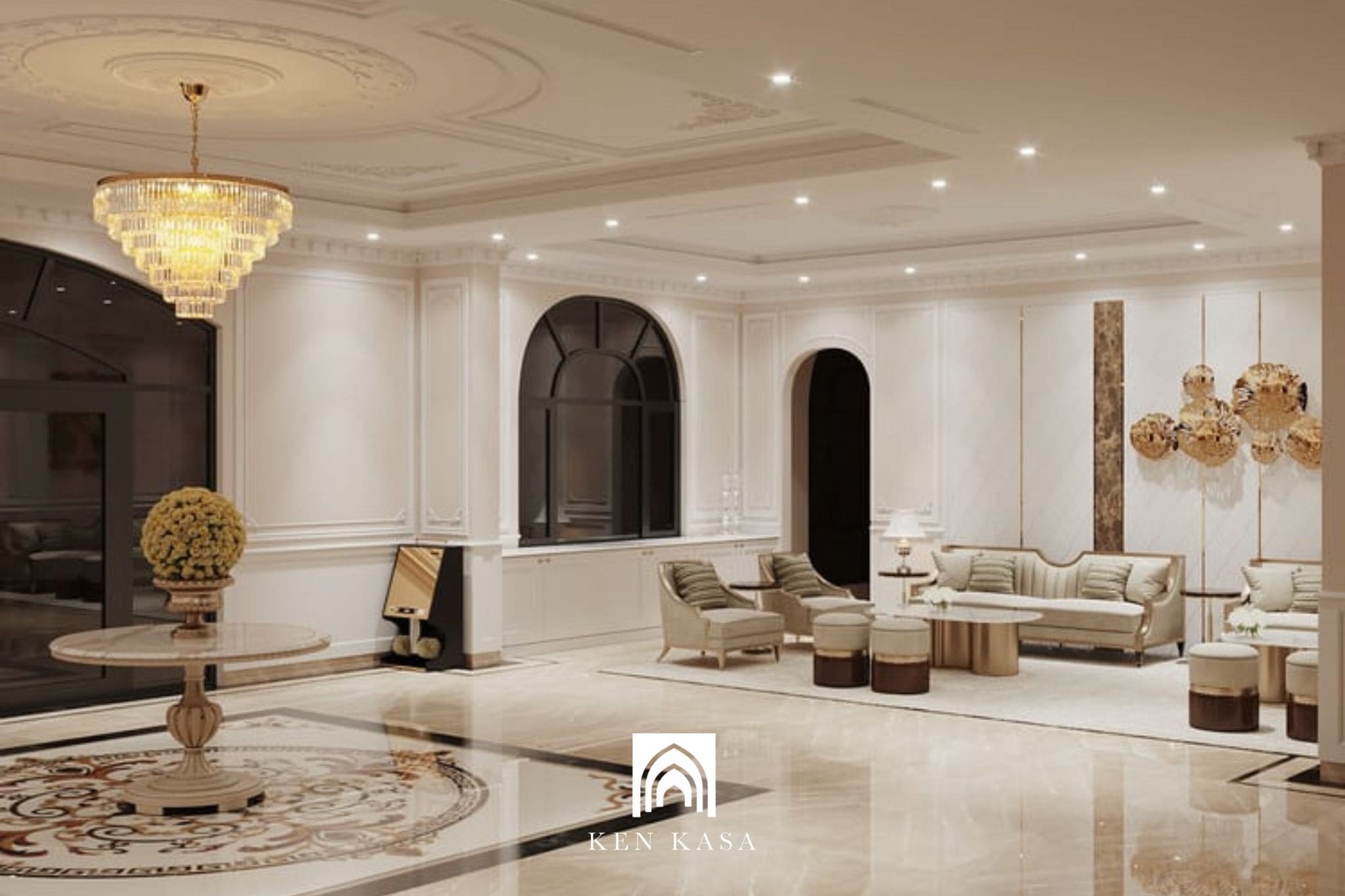 Thiết kế quầy lễ t&acirc;n v&agrave; nội thất lounge